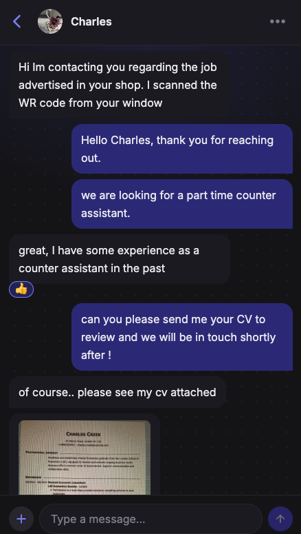 A real conversation